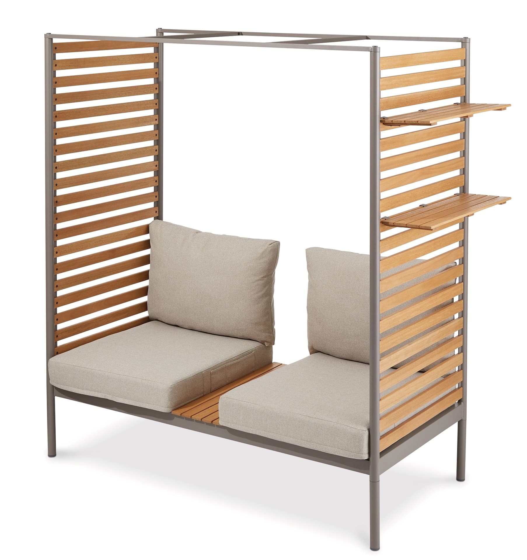 CANVAS Dixon Aluminium Frame Patio/Balcony Daybed with Privacy Panels