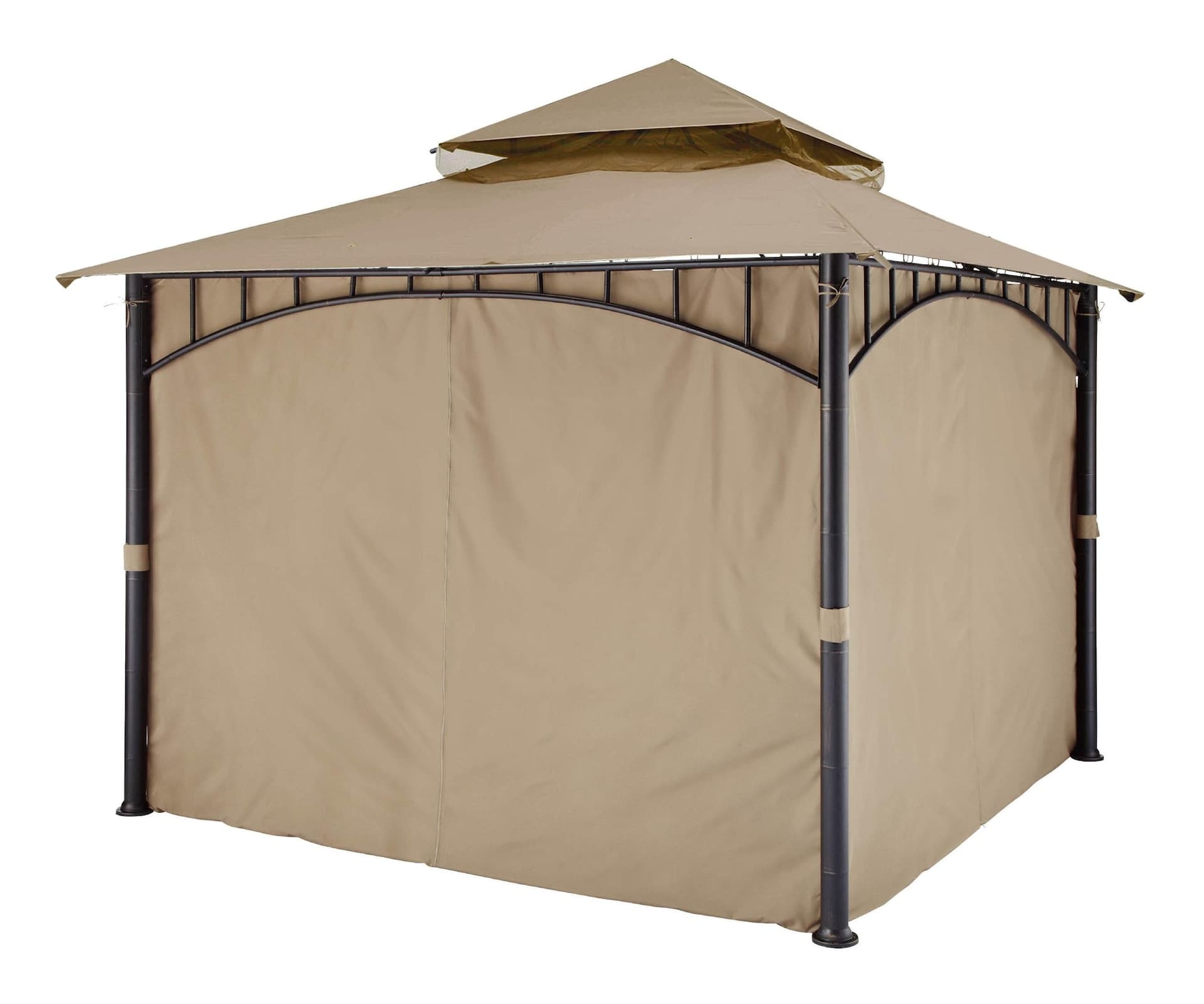 CANVAS Square Fabric Outdoor/Patio Gazebo Walls for Havana Gazebo, Brown, 115x115x88-in