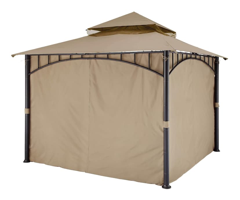 CANVAS Square Fabric Outdoor/Patio Gazebo Walls for Havana Gazebo, Brown, 115x115x88-in