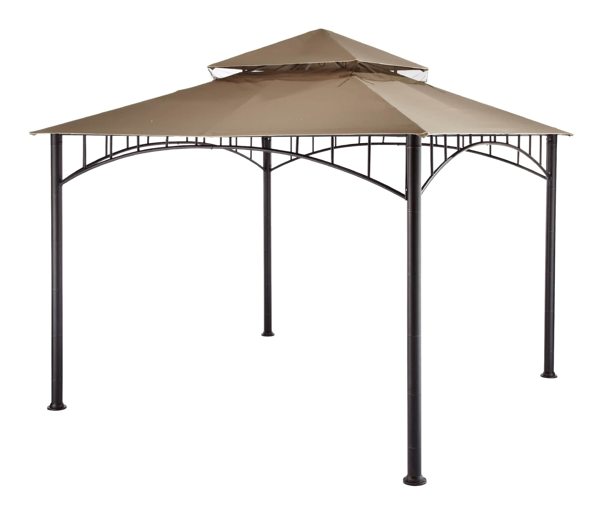 CANVAS Fabric Outdoor/Patio Gazebo Canopy for Havana Gazebo, 128x128x37-in, Brown