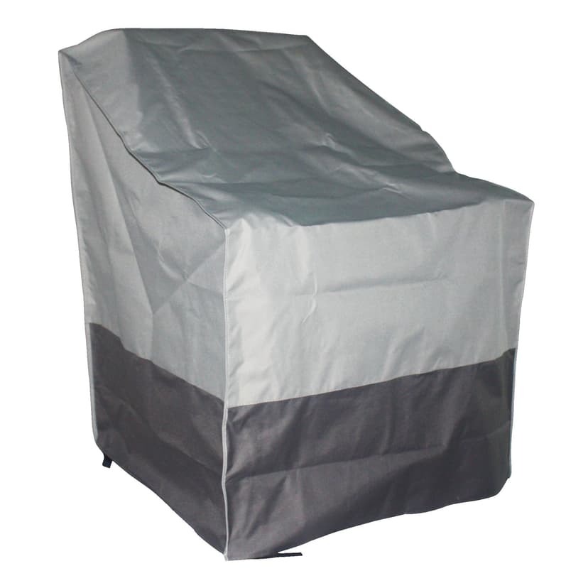 TRIPEL Outdoor/Patio Highback Chair Cover, Water Resistant, UV Protected, Grey, 27x30-in