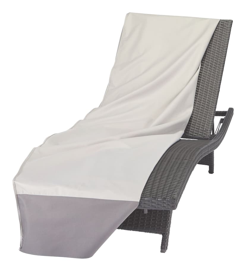 TRIPEL Outdoor/Patio Chaise Lounge Cover, Water Resistant, UV Protected, Grey, 80x27-in