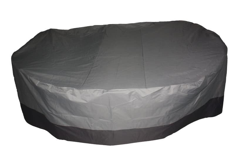 TRIPEL Round Outdoor/Patio Dining Set Cover, Water Resistant, UV Protected, Grey, 84 x 30-in