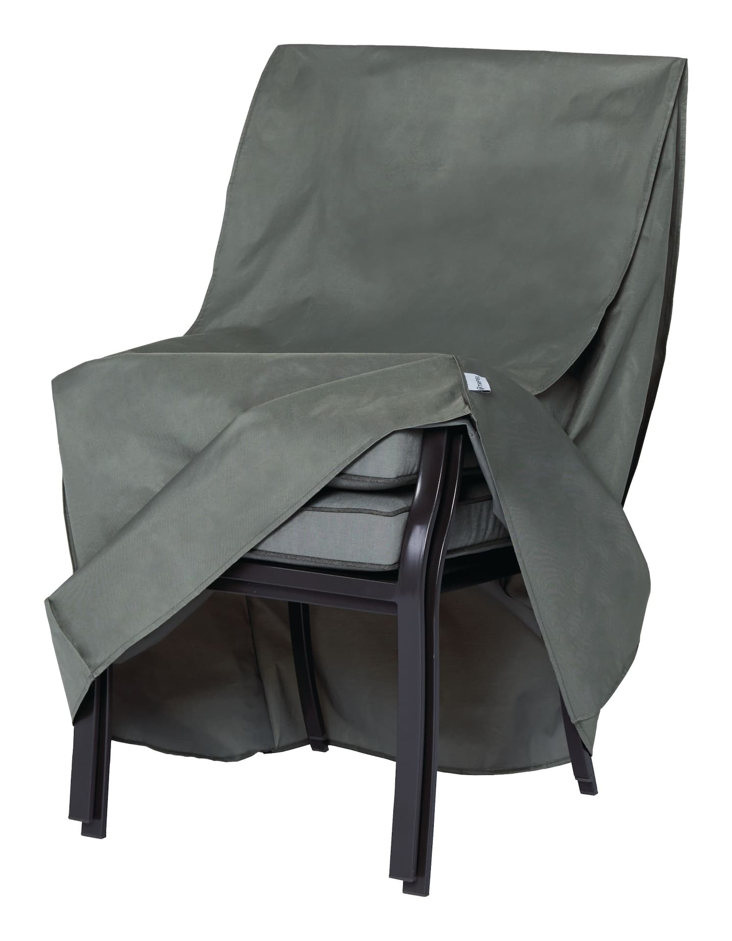 TRIPEL Outdoor/Patio Stacking Chair Cover, Water Resistant, UV Protected, Grey, 27x28x31-in