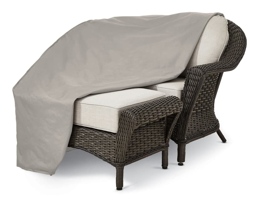TRIPEL 200 Series Outdoor/Patio Armchair-Ottoman Cover, Water Resistant, Grey, 37x57x19-34.5-in