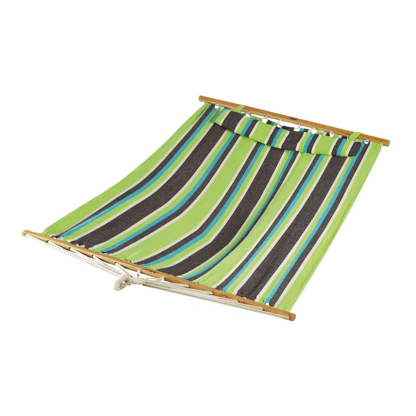 Bliss Hammocks, Reversible Quilted Hammock w/ Pillow & Spreader Bars for Patio/Backyard, Assorted, 55-in (139.7 cm)