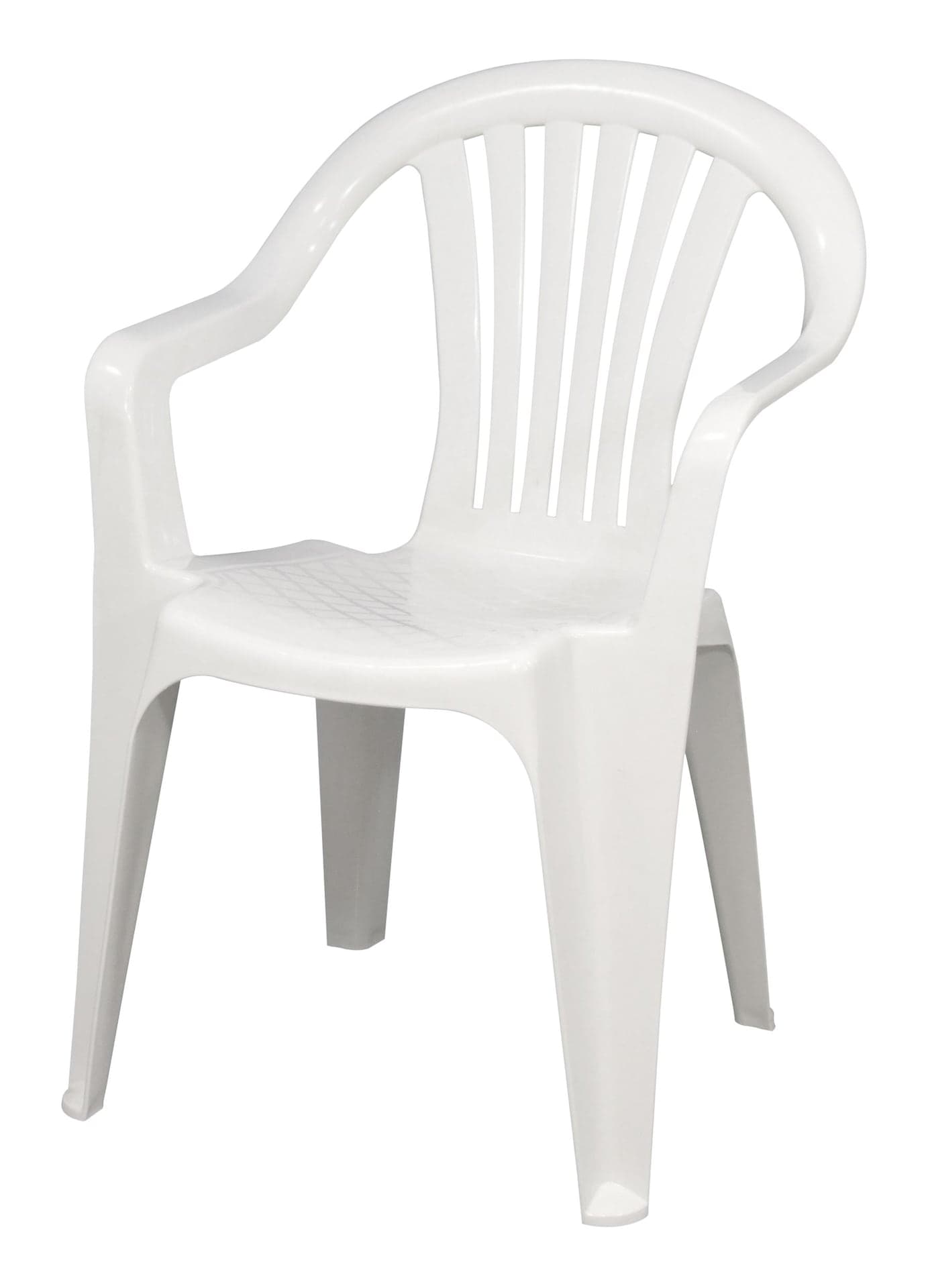 Gracious Living Cayman Resin Outdoor Chair, Stackable, White