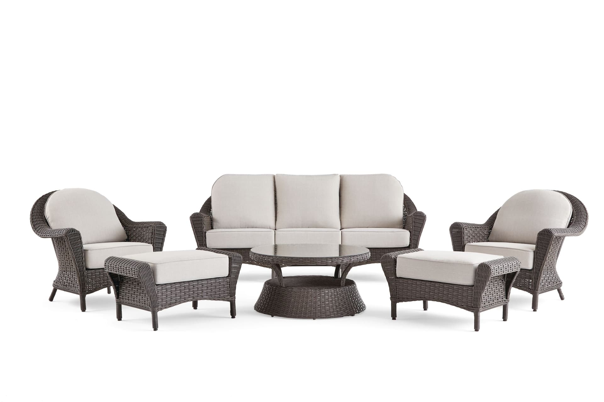 CANVAS Summerhill Outdoor Patio Conversation Dining Set with UV-Resistant Cushions, 6-pc
