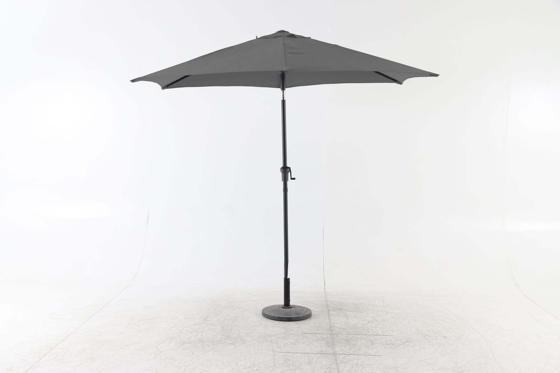 CANVAS Outdoor/Patio Market Umbrella with Crank Handle, Dark Grey, 9-ft