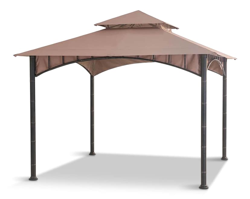 For Living Summerland Outdoor/Patio Gazebo Canopy, Light Brown, 134x134x36-in