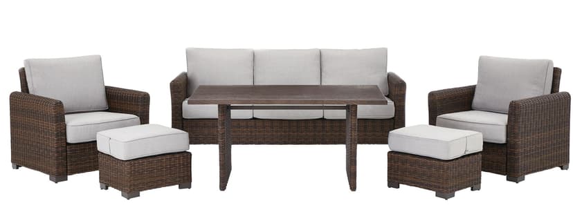 CANVAS Cambridge All-Weather Wicker Outdoor/Patio Casual Dining Set, 6-pc