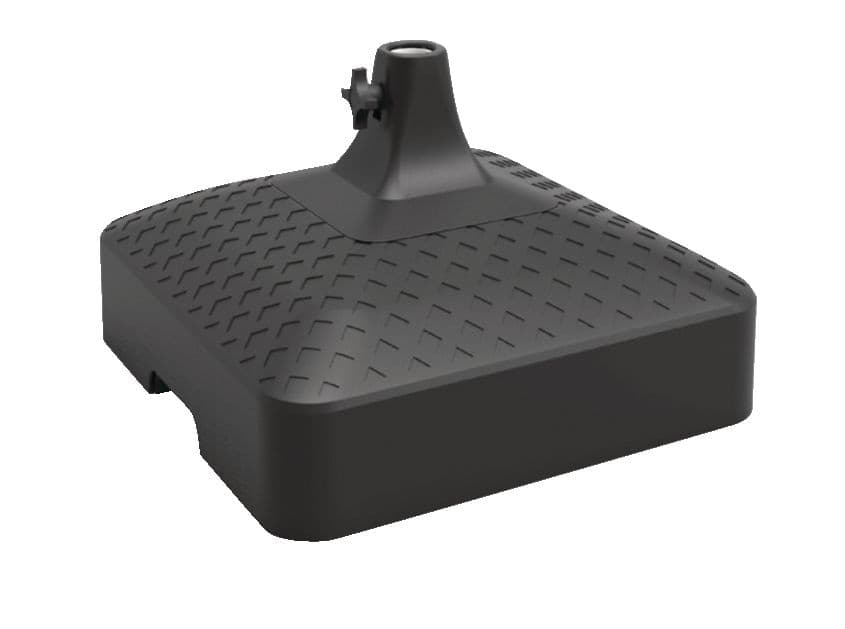 CANVAS Borden Recycled Plastic Patio Umbrella Base/Umbrella Stand, Black, 60-lb