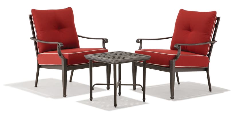CANVAS Coventry Aluminium Frame Outdoor/Patio Conversation/Chat Set, UV-Resistant, 3-pc