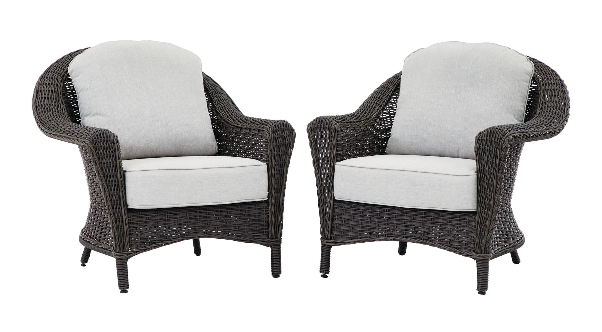 CANVAS Summerhill All-Weather Wicker Outdoor/Patio Armchair, UV-Resistant, 2-pc