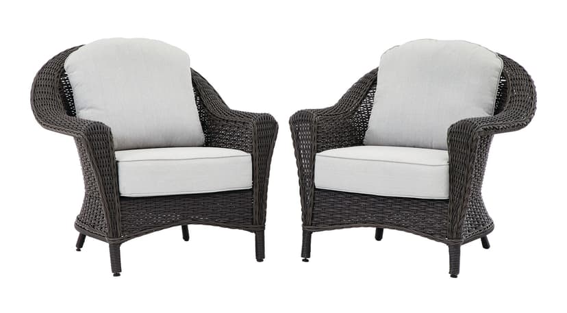 CANVAS Summerhill All-Weather Wicker Outdoor/Patio Armchair, UV-Resistant, 2-pc