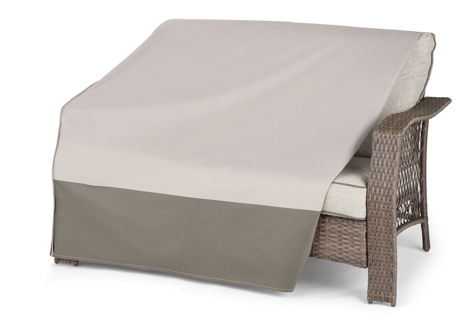 TRIPEL 400 Series Outdoor/Patio Loveseat Cover, Water Resistant, Grey, 36x68x21-35-in