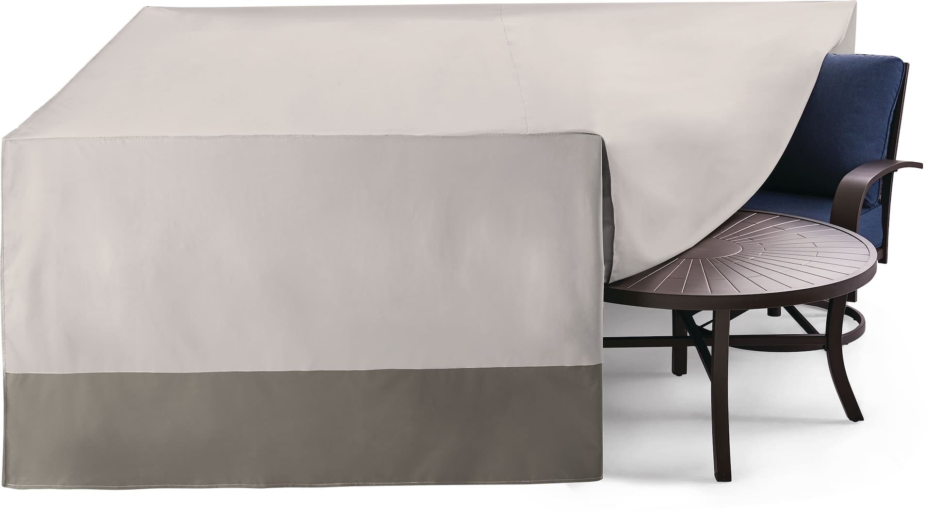 TRIPEL 400 Series Universal Outdoor/Patio Cover, Water Resistant, Grey, 106x106x35-in