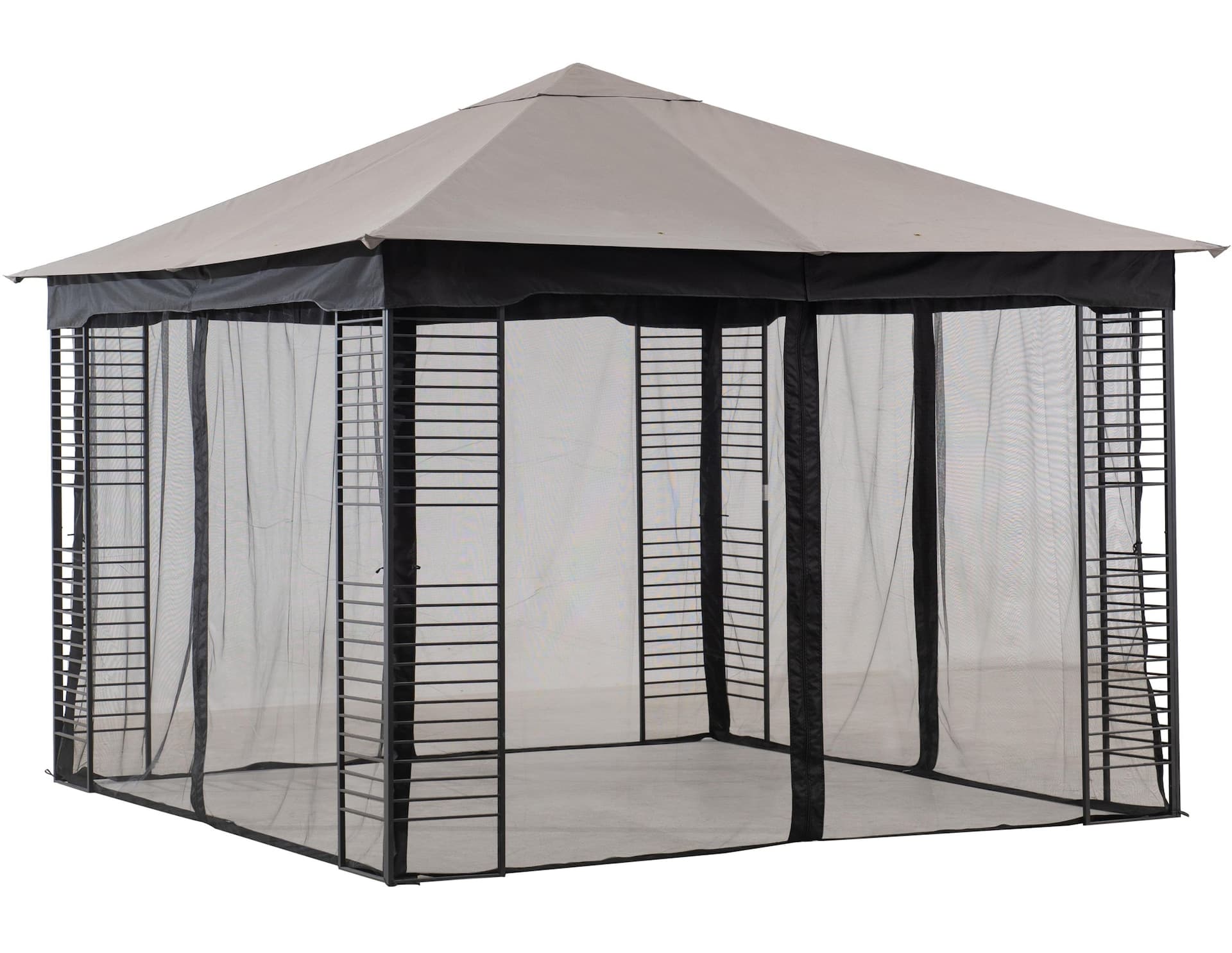 For Living Metropolis Outdoor/Patio Gazebo Netting for Soft-Top Gazebo, Black