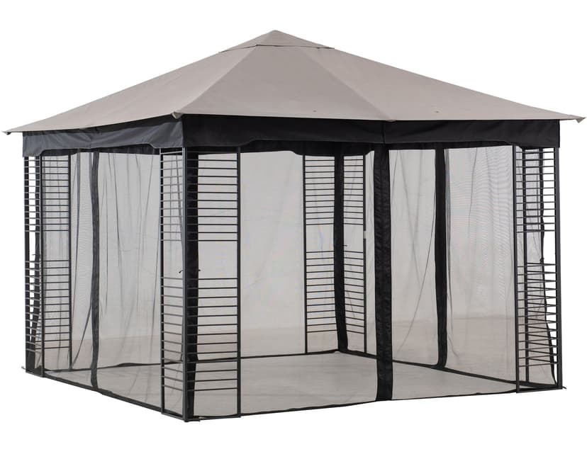 For Living Metropolis Outdoor/Patio Gazebo Netting for Soft-Top Gazebo, Black
