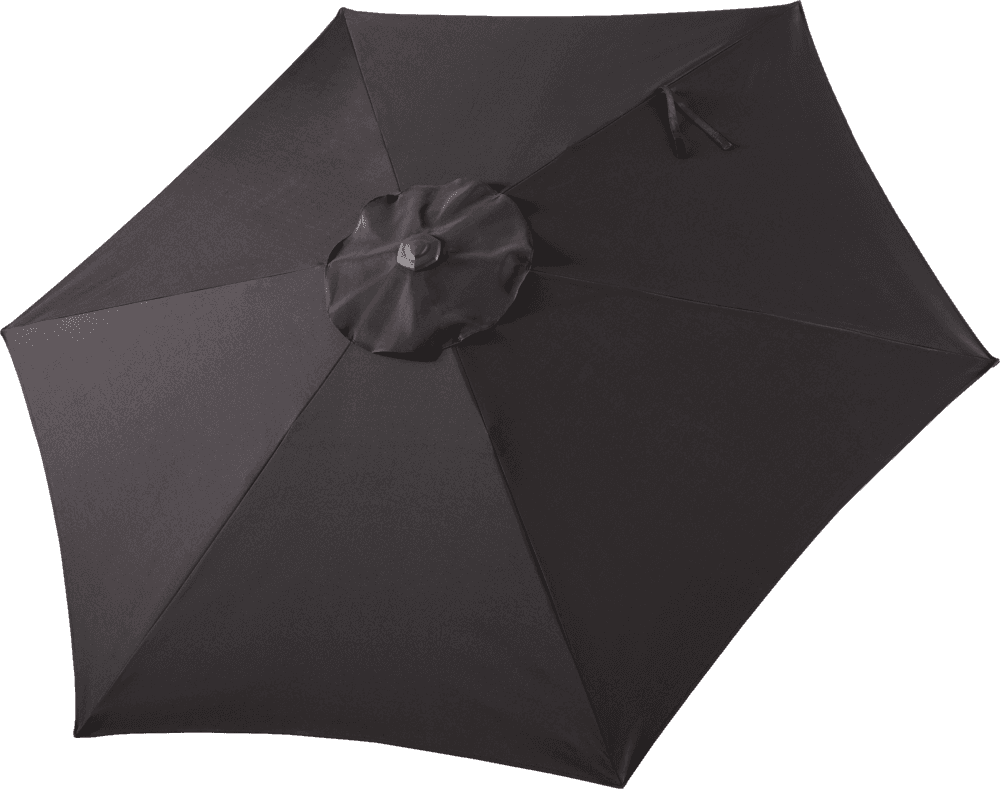 CANVAS Outdoor/Patio Market Umbrella with Crank Handle, Black, 9-ft