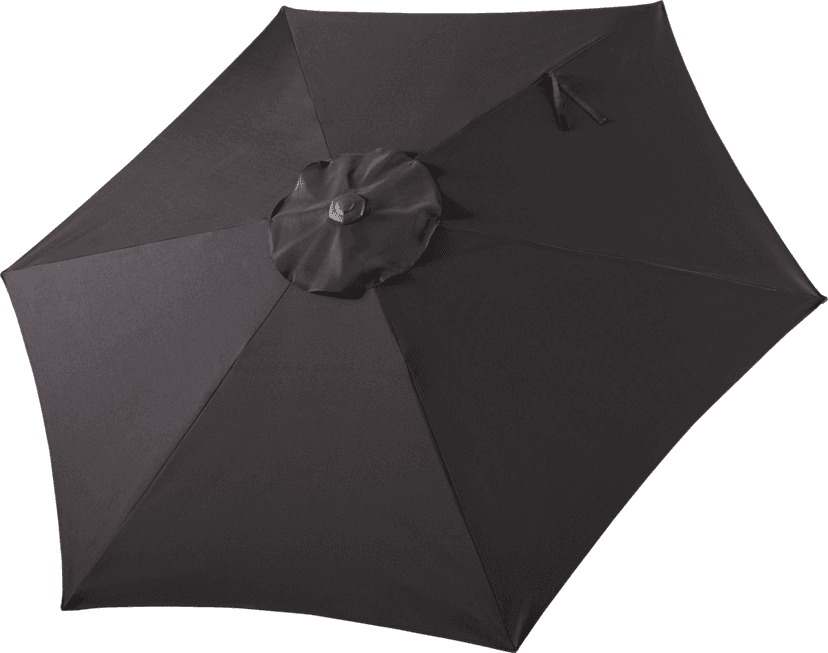 CANVAS Outdoor/Patio Market Umbrella with Crank Handle, Black, 9-ft