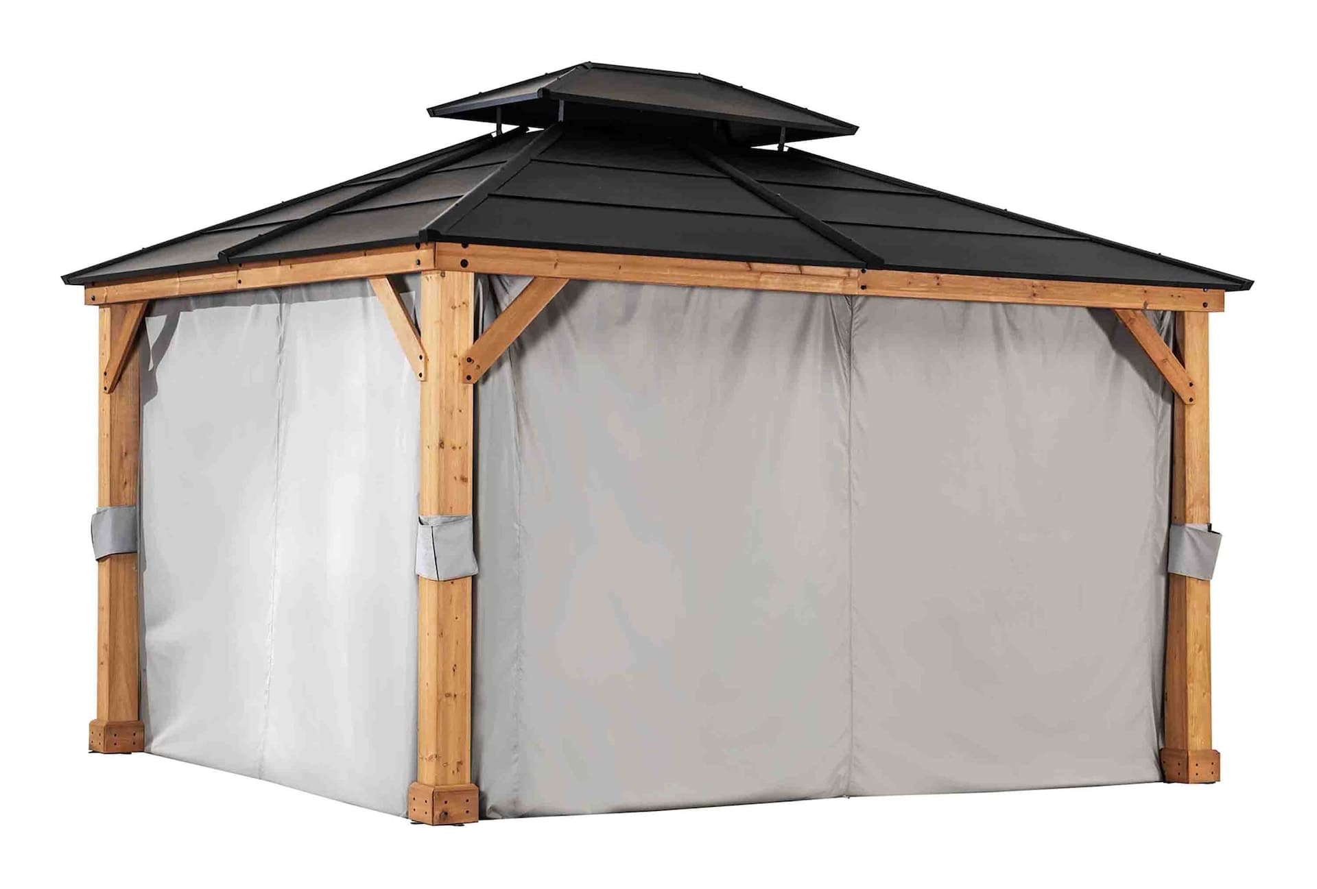 CANVAS Fabric Outdoor/Patio Gazebo Walls for Collingwood Gazebo, Grey, 11.5x10x7-ft