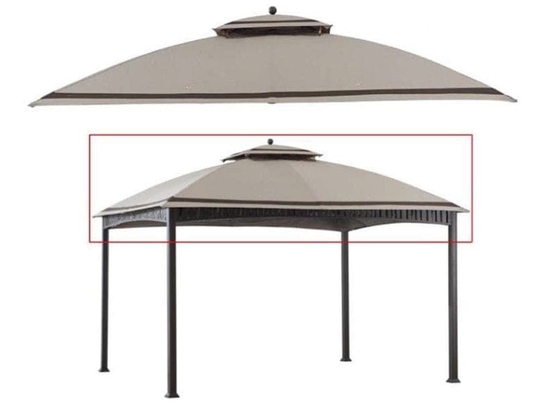 For Living Fabric Outdoor/Patio Replacement Gazebo Canopy for Promenade Gazebo, 10x12-ft