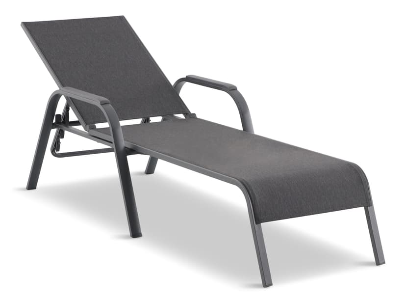 CANVAS SpringBank Sling Outdoor/Patio Chaise Lounger Black