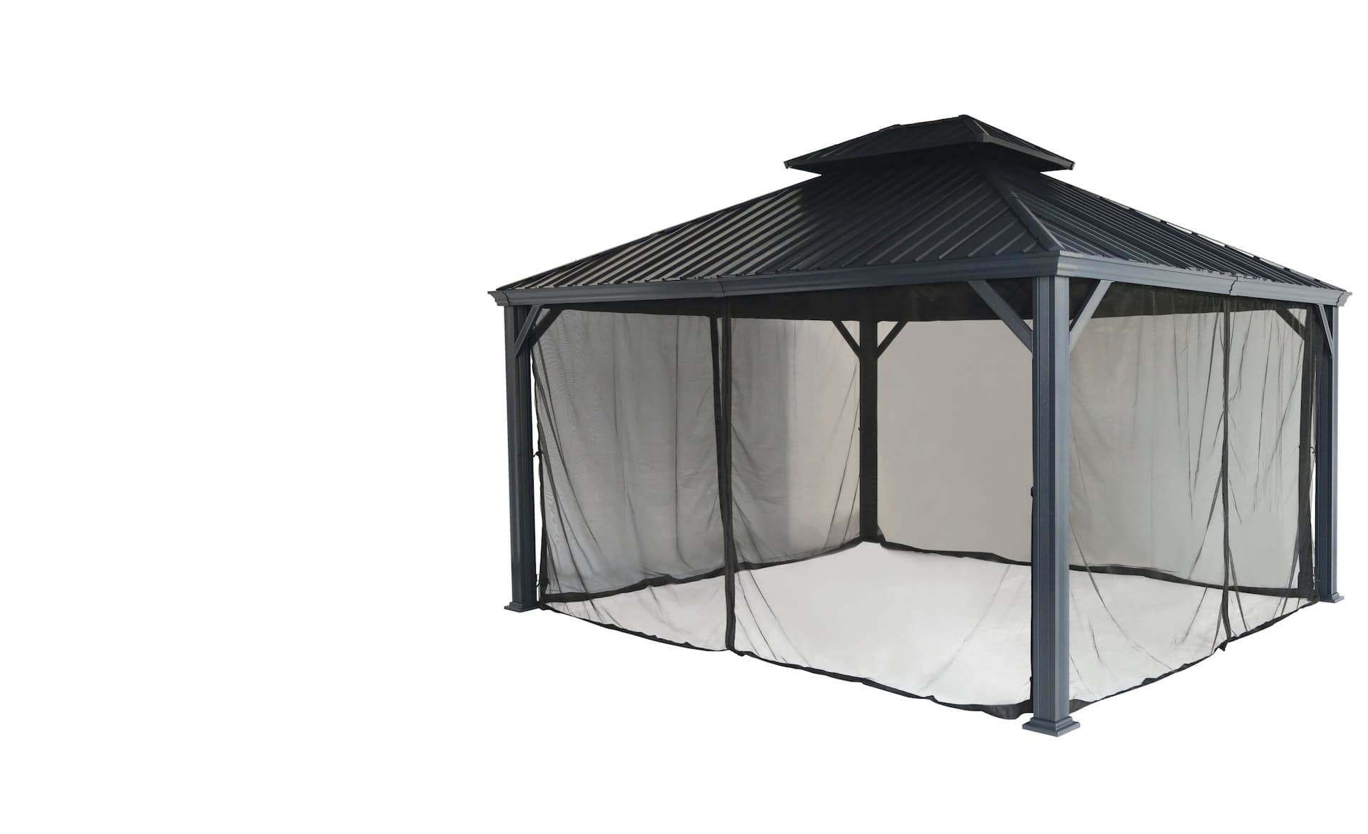 CANVAS Fabric Outdoor/Patio Gazebo Netting for Skyline Gazebo, 12-ft x 14-ft
