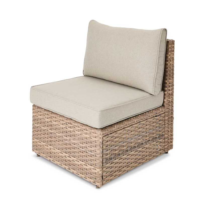 CANVAS Baysville All-Weather Wicker Outdoor Patio Armless Chair with Water/Fade-Resistant Cushions