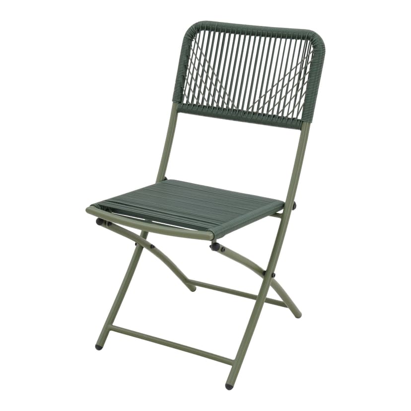 FOR LIVING Finch Rope Wicker Foldable Outdoor Patio Chair, Sage Green
