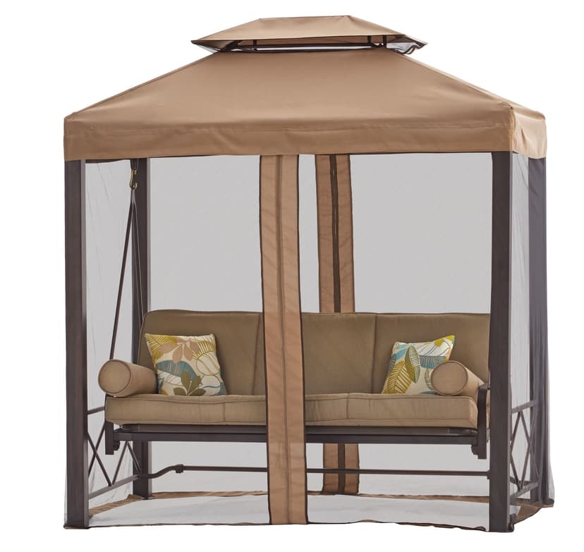 CANVAS Outdoor/Patio Replacement Netting & Canopy for Valencia Swing, Beige