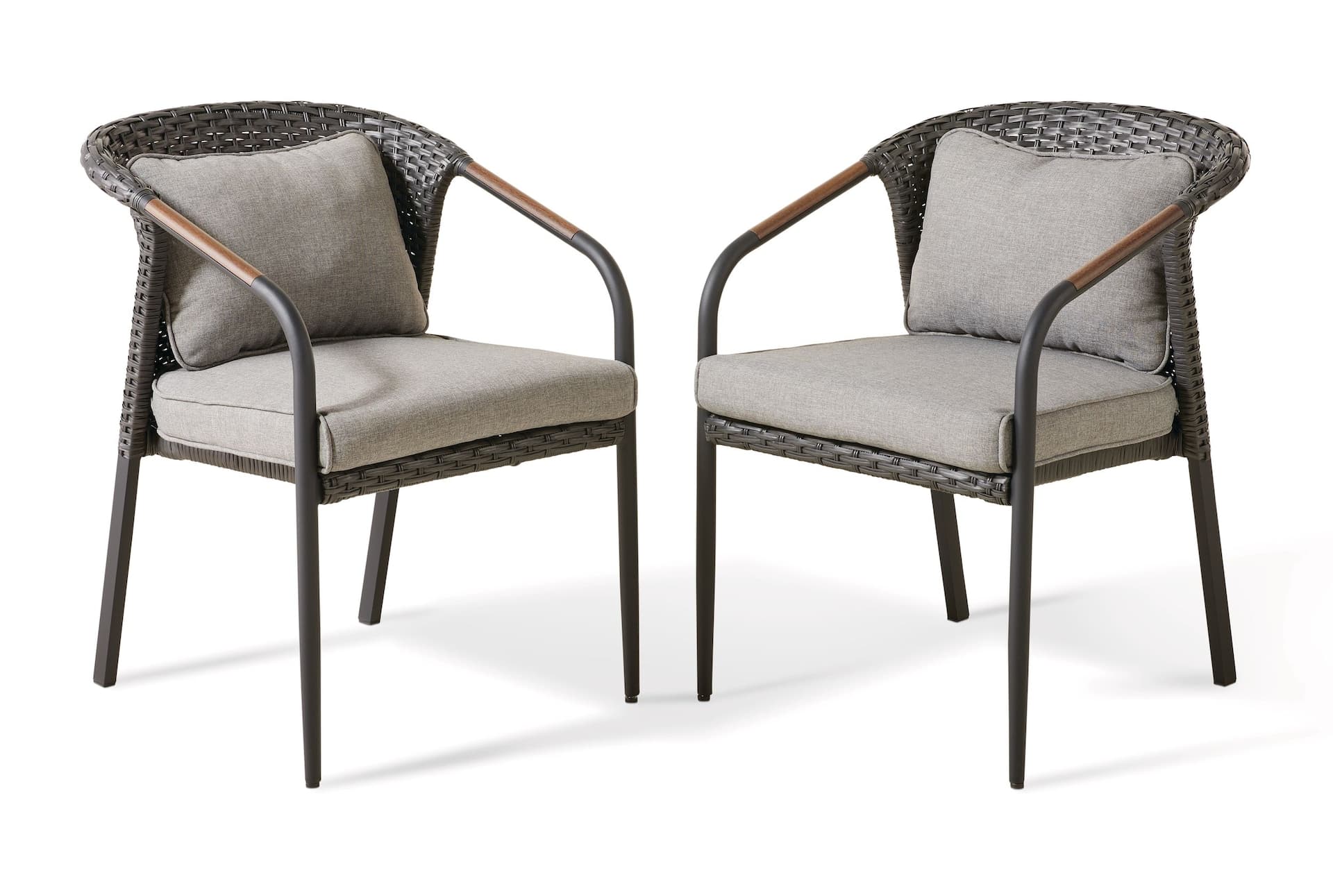 CANVAS Jasper All-Weather Wicker Outdoor/Patio Dining Chair, 2-pk