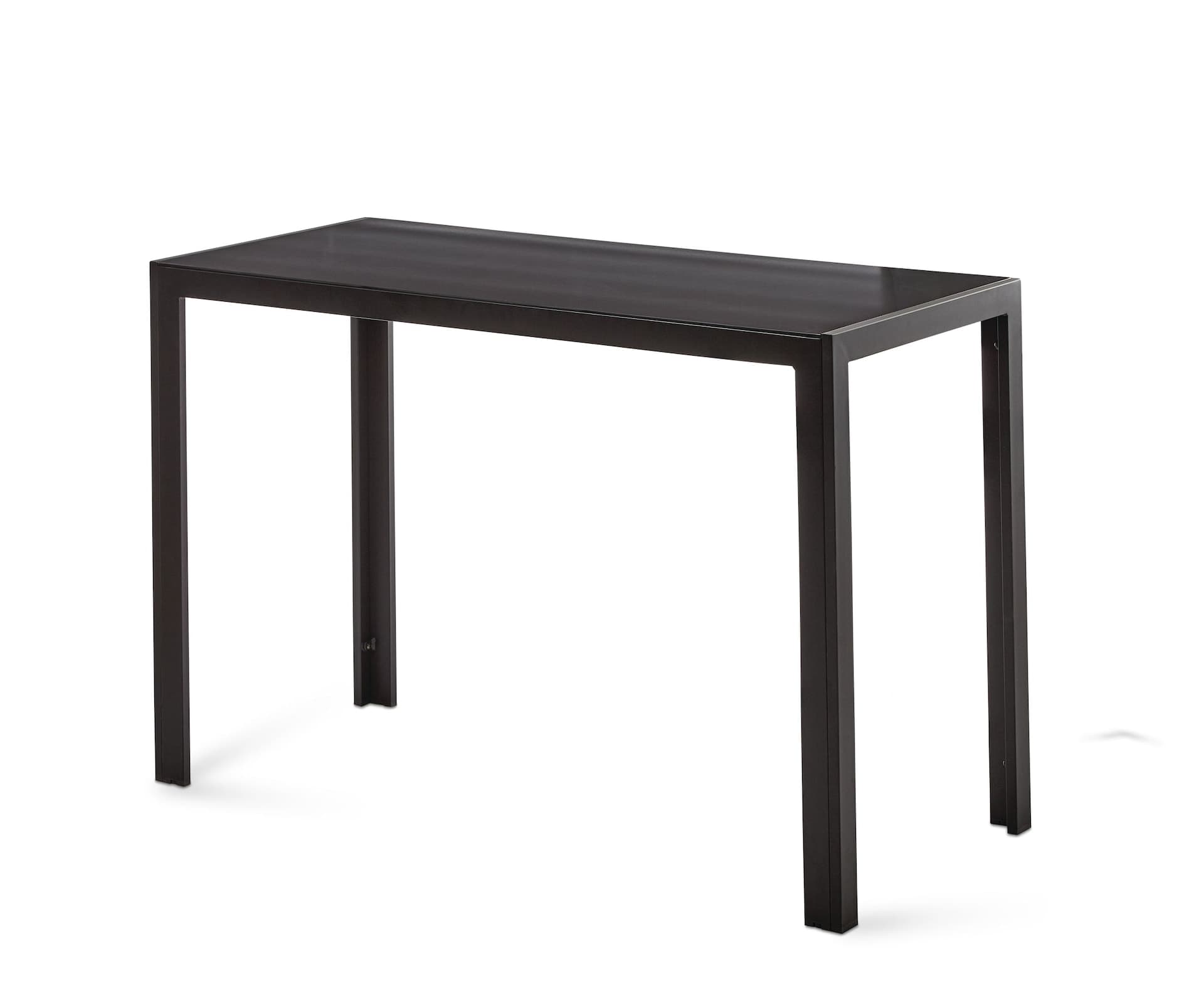 CANVAS Mercier Outdoor Patio High Dining Table with Tempered Glass Tabletop, Black