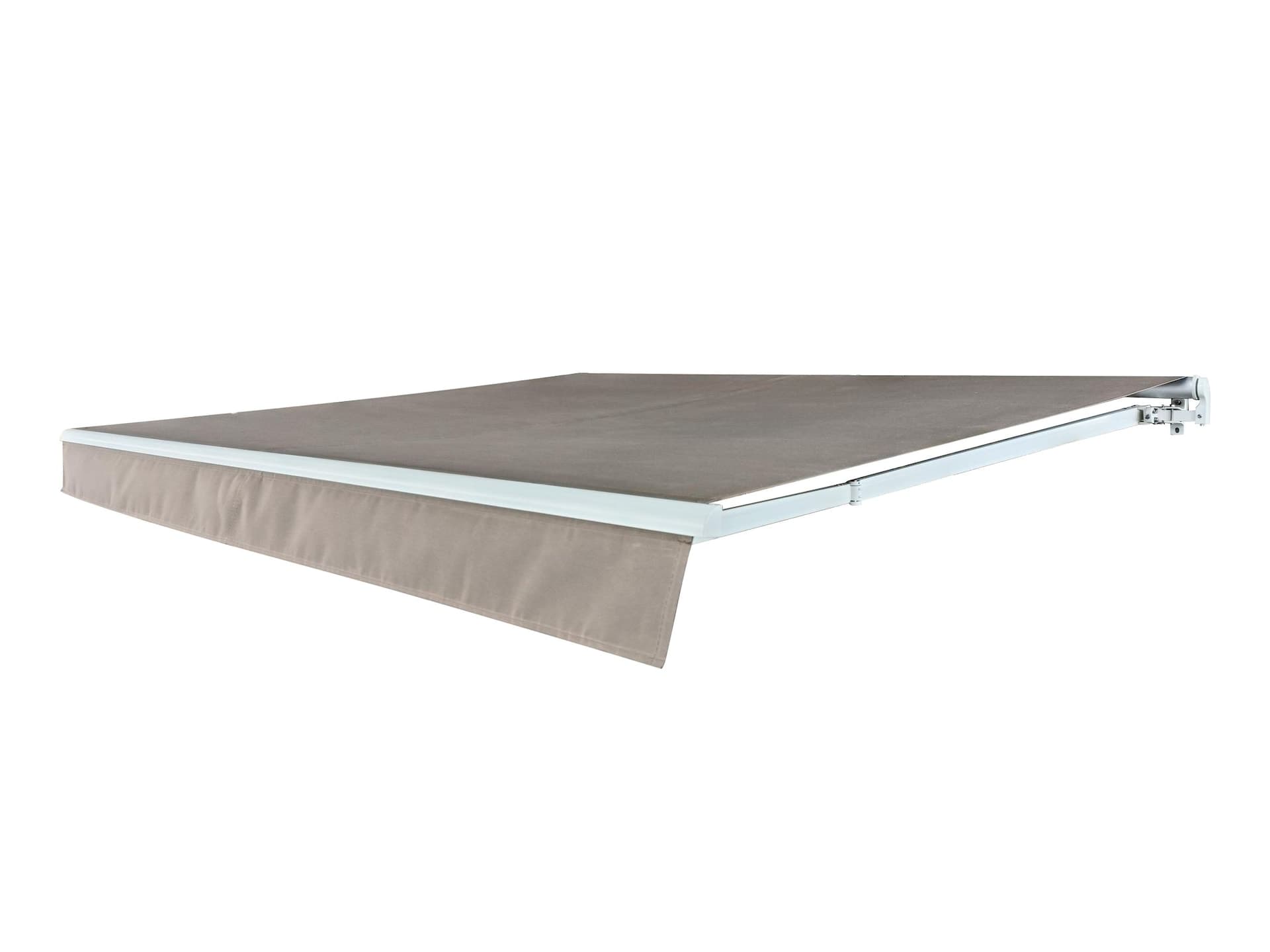 For Living Retractable Manual Outdoor/Patio Awning, Taupe, 8-ft x 10-ft