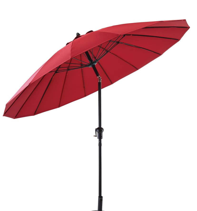 CANVAS Outdoor/Patio Auto Tilt Shanghai Umbrella, Red