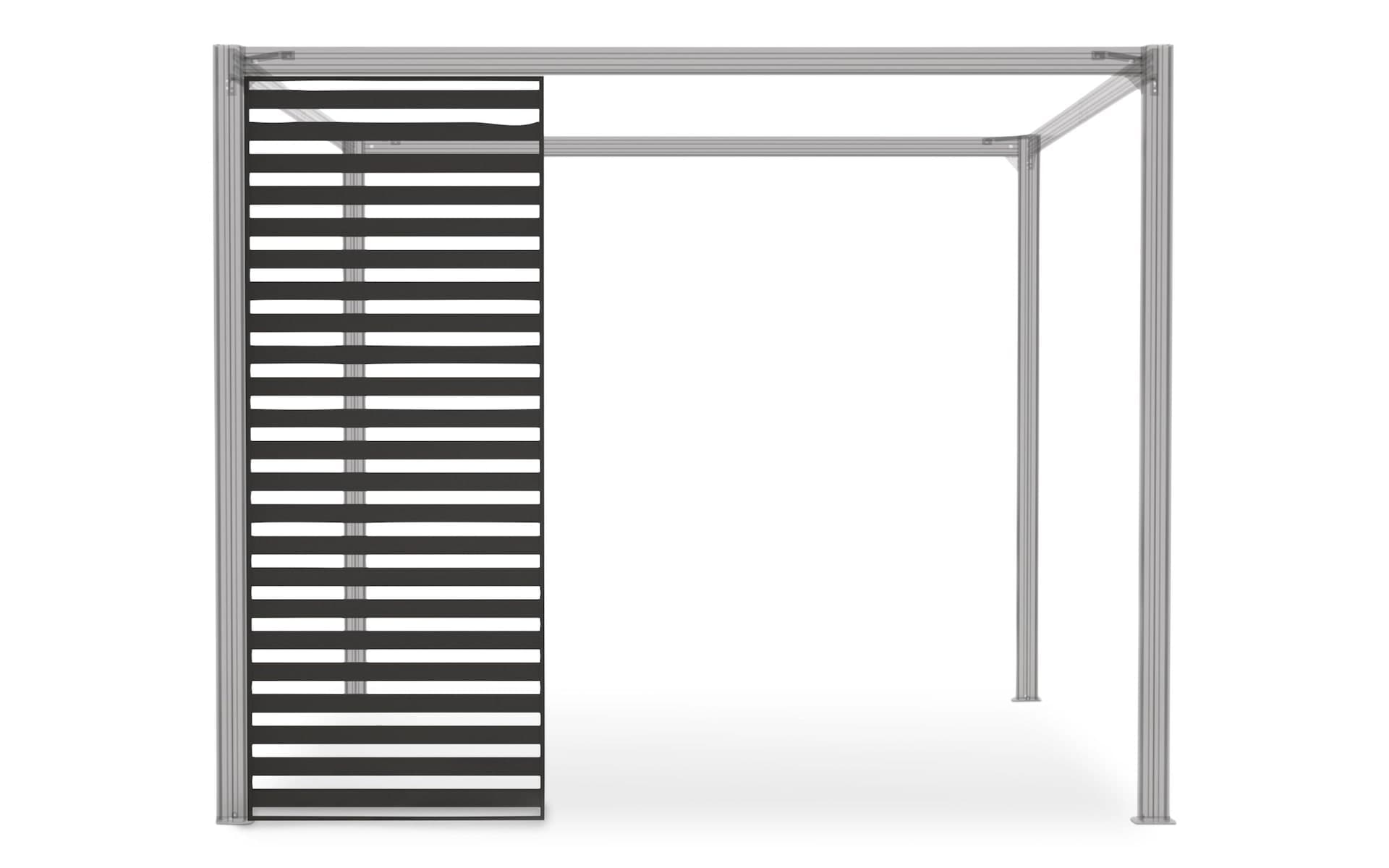 CANVAS Horizon Modular Pergola Privacy Panel, Black