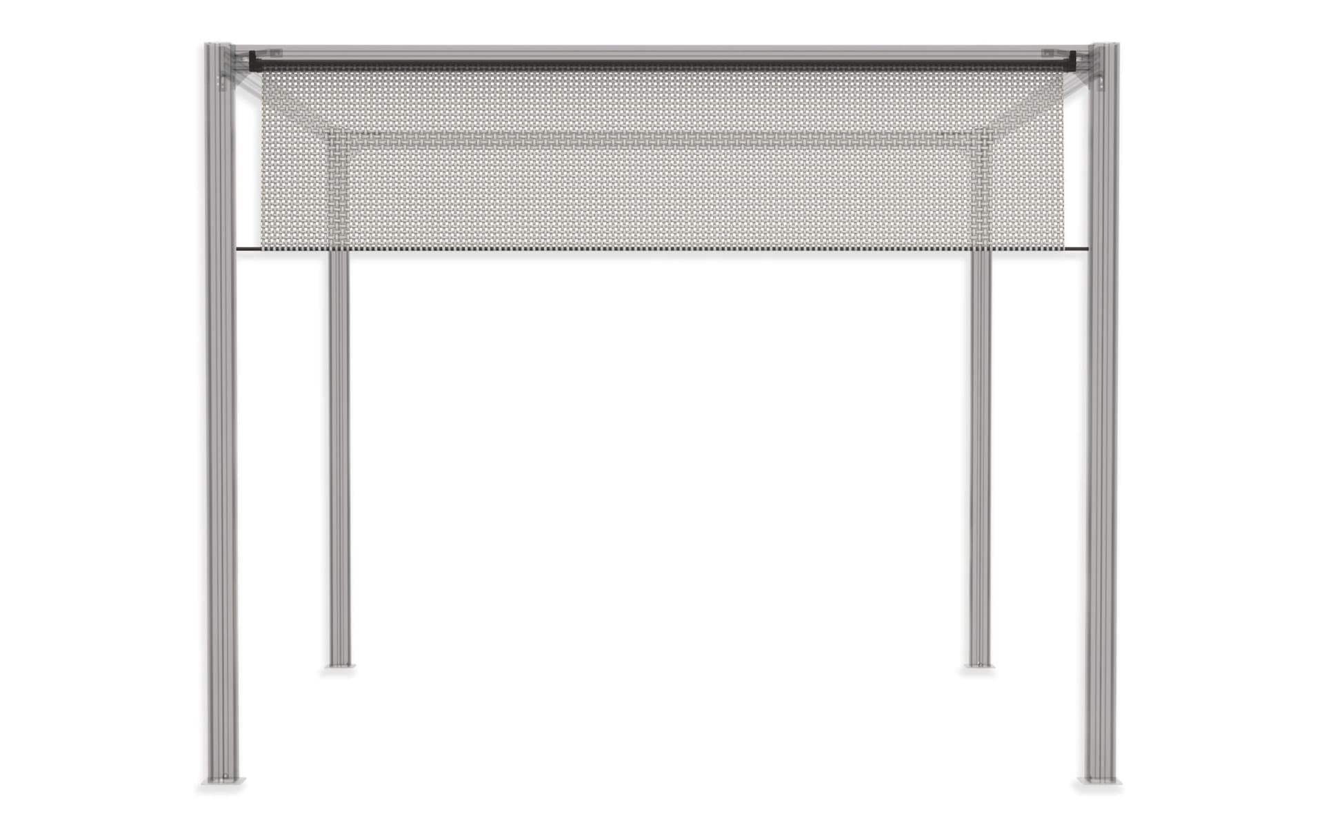 CANVAS Horizon Modular Pergola Pull-Down Shade, Black