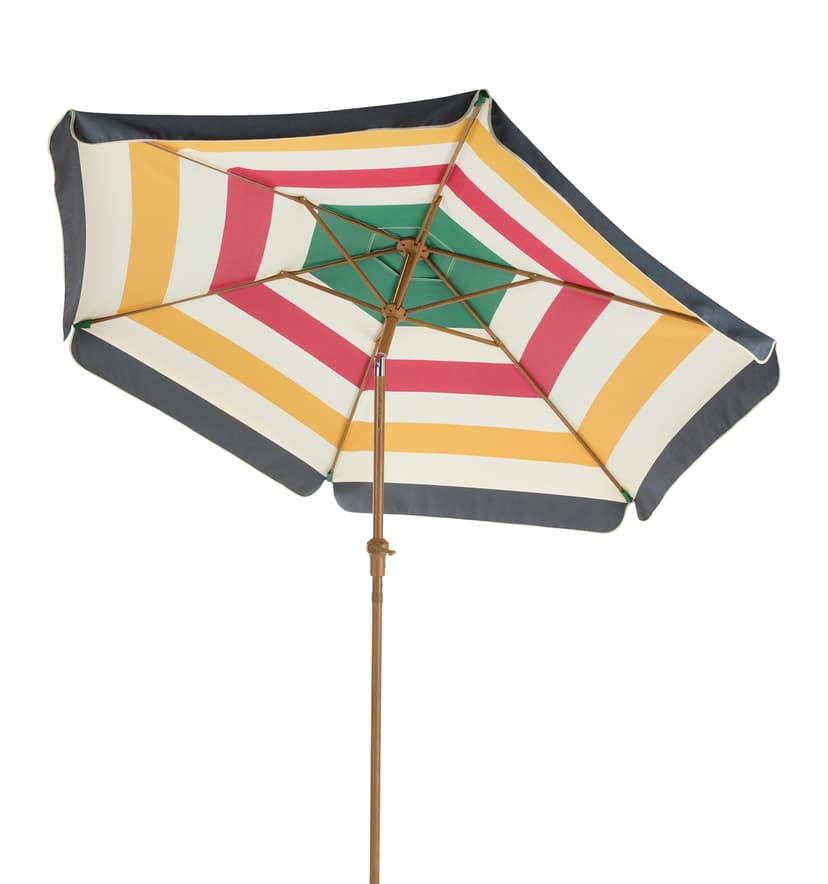 Hudson's Bay Stripes Valance Patio Umbrella, Multi-Coloured, 9-ft