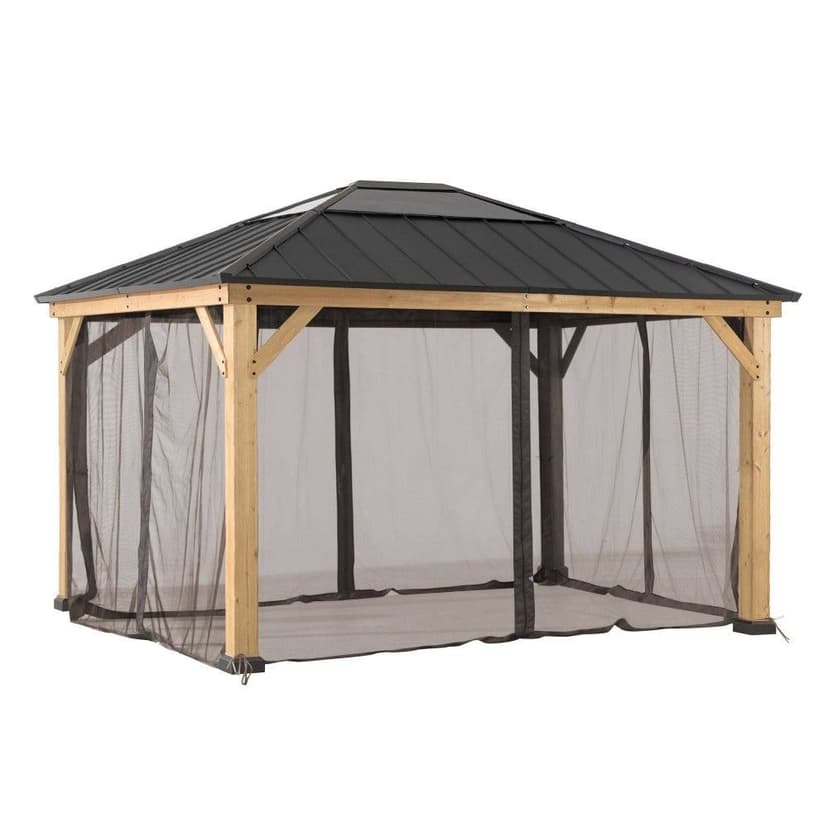 Sunjoy Universal Weather-Resistant Mosquito Netting for 13 x 15 ft-Gazebo, Khaki