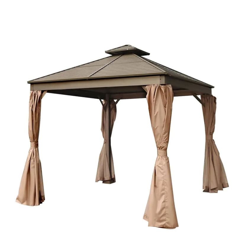 TMG Industrial Double Roof Gazebo, 10-ft x 10-ft