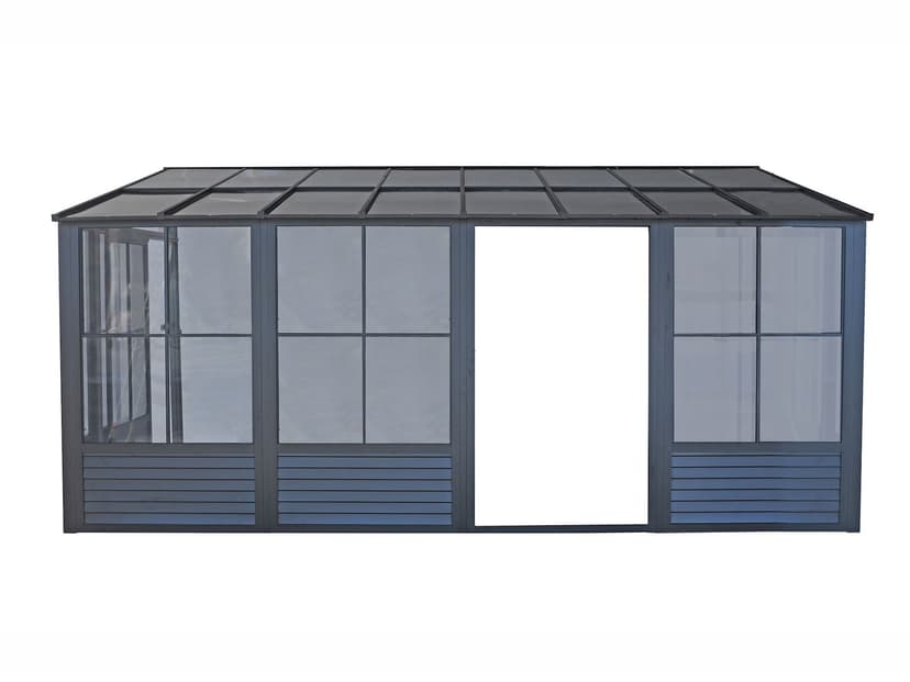 Gazebo Penguin Florence Add-A-Room with Heavy-Duty Aluminum Frame & UV-Resistant Roof, 10-ft x 16-ft, Black