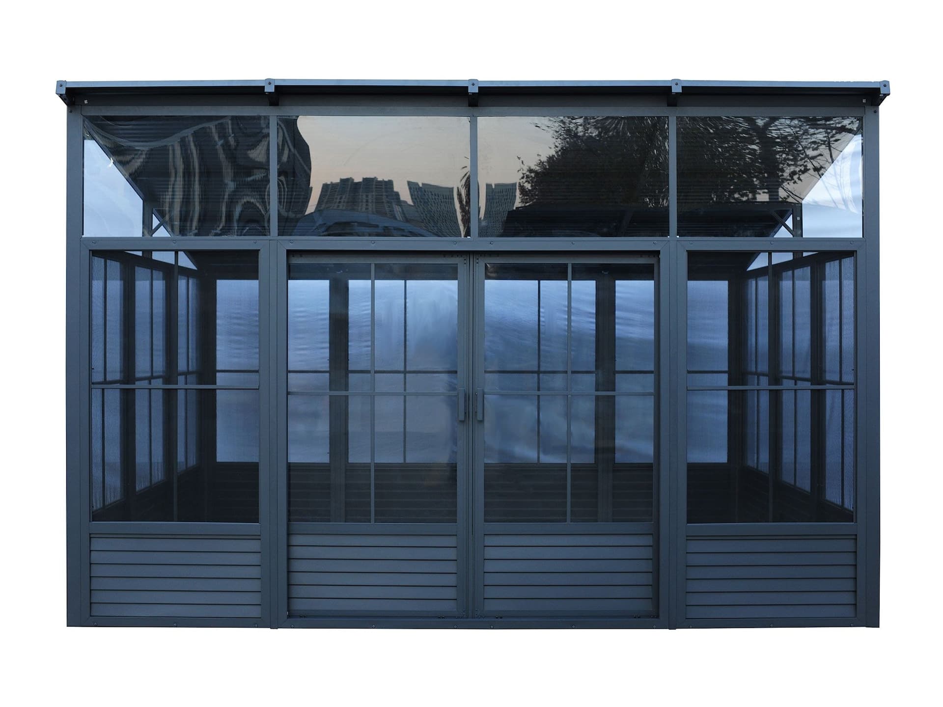 Narvik Solarium with Heavy-Duty Aluminum Frame & Metal Roof, 12-ft x 15-ft