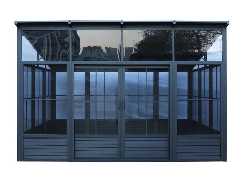 Narvik Solarium with Heavy-Duty Aluminum Frame & Metal Roof, 12-ft x 15-ft