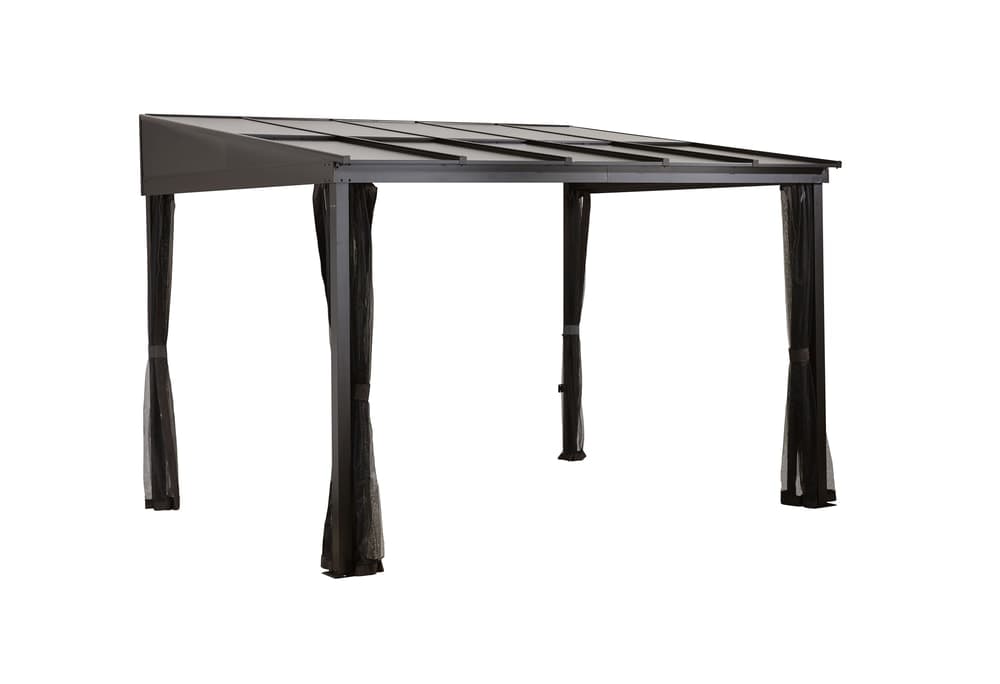 Sojag Pompano Hard Top Wall Mounted Outdoor Patio Gazebo, 10 x 10-ft
