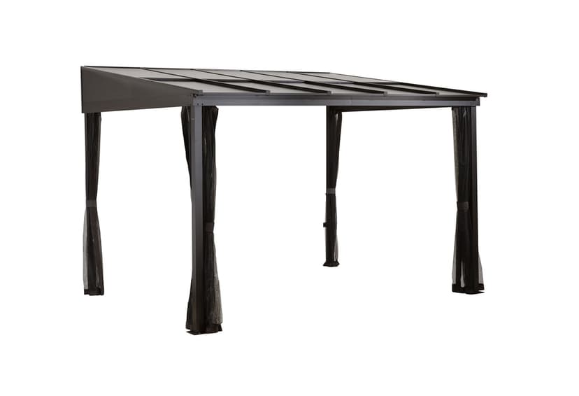 Sojag Pompano Hard Top Wall Mounted Outdoor Patio Gazebo, 10 x 10-ft