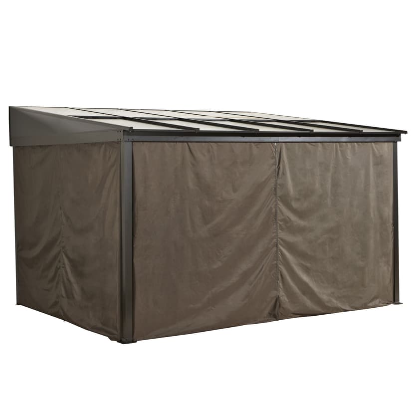 Sojag Pompano Hard Top Wall Mounted Gazebo, Outdoor Patio, 10 x 14-ft