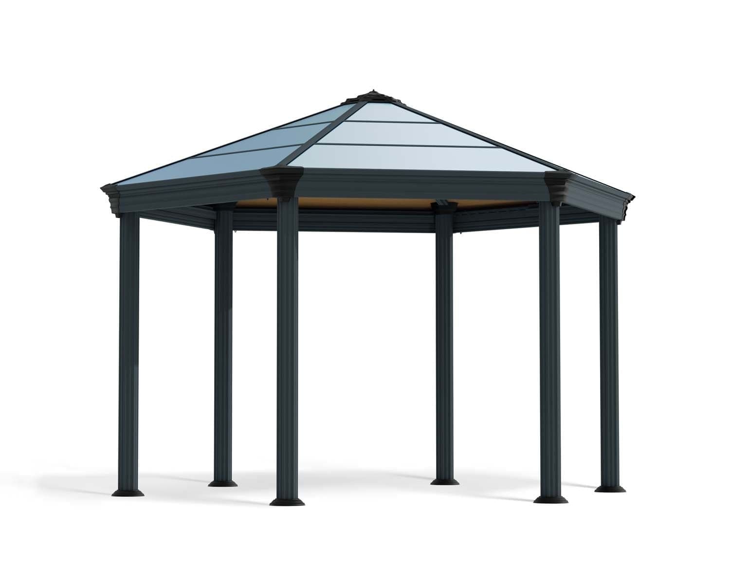 Roma Hexagonal Gazebo, UV-Resistant, 14 x 12-ft