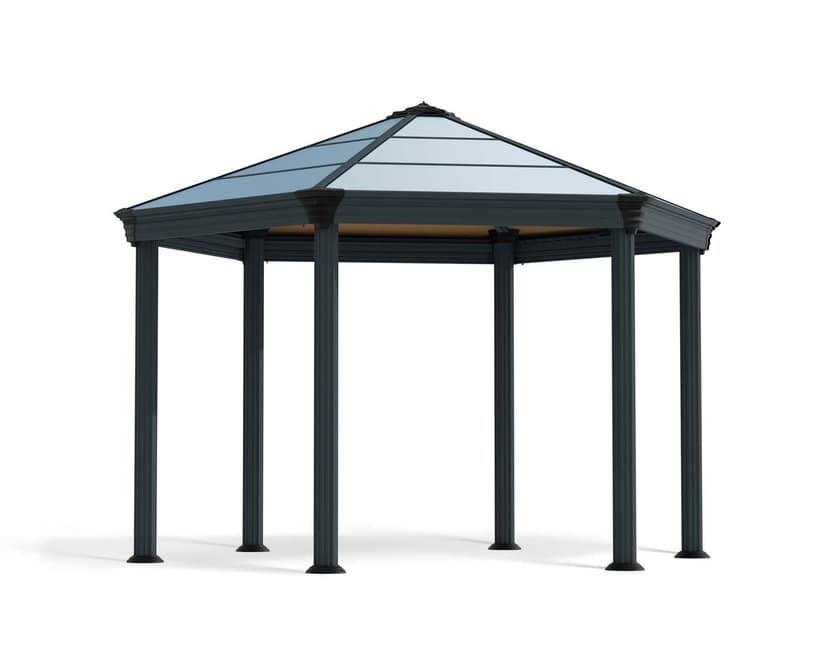 Roma Hexagonal Gazebo, UV-Resistant, 14 x 12-ft