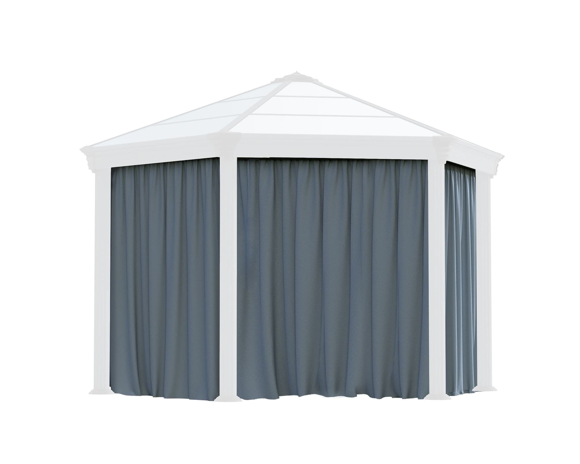 Roma Hexagonal Curtain 14x12', Black